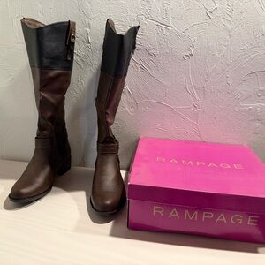 Rampage Women's Two-Tone Over the Knee Boots